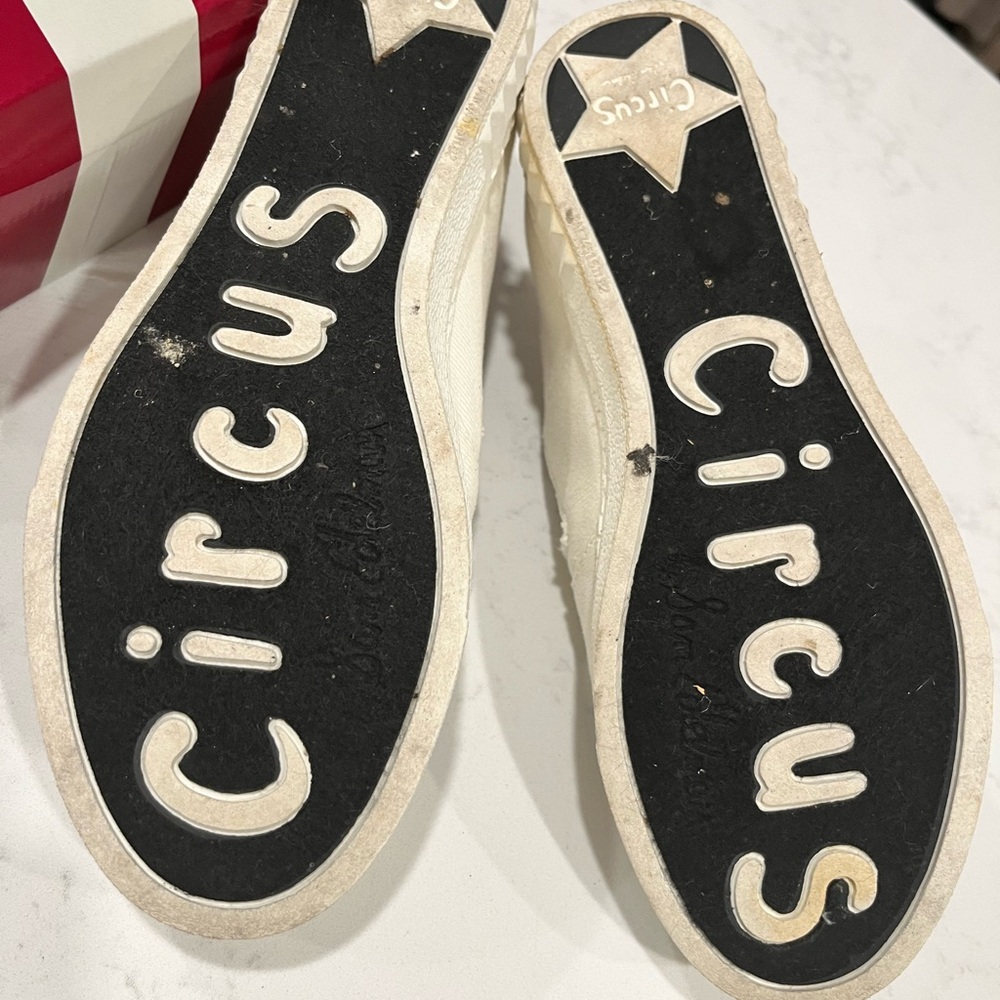 Same Edelman White Canvas Slides, Size6 - image 4